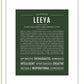 Leeya | Name Art Print