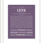 Leeya | Name Art Print