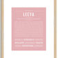 Leeya | Name Art Print