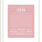 Leeya | Name Art Print