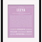 Leeya | Name Art Print