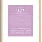 Leeya | Name Art Print