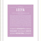 Leeya | Name Art Print