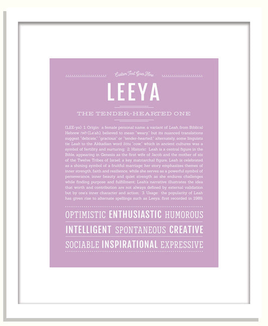 Leeya | Name Art Print