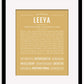 Leeya | Name Art Print