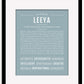Leeya | Name Art Print