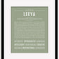 Leeya | Name Art Print