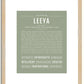 Leeya | Name Art Print