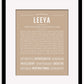 Leeya | Name Art Print