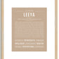 Leeya | Name Art Print