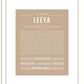 Leeya | Name Art Print