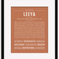 Leeya | Name Art Print