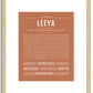 Leeya | Name Art Print
