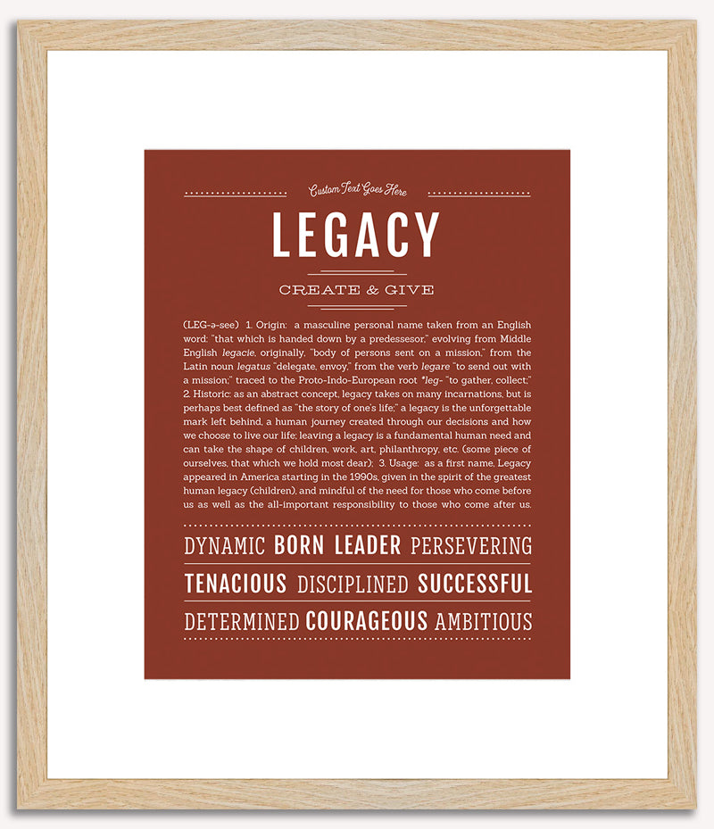 Legacy (male) | Name Art Print