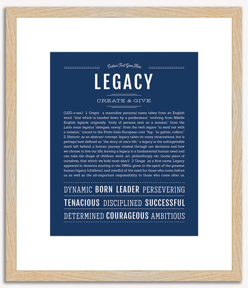 Legacy (male) | Name Art Print