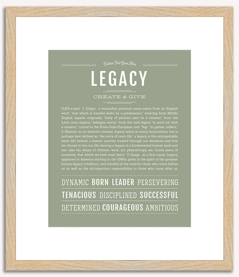 Legacy (male) | Name Art Print