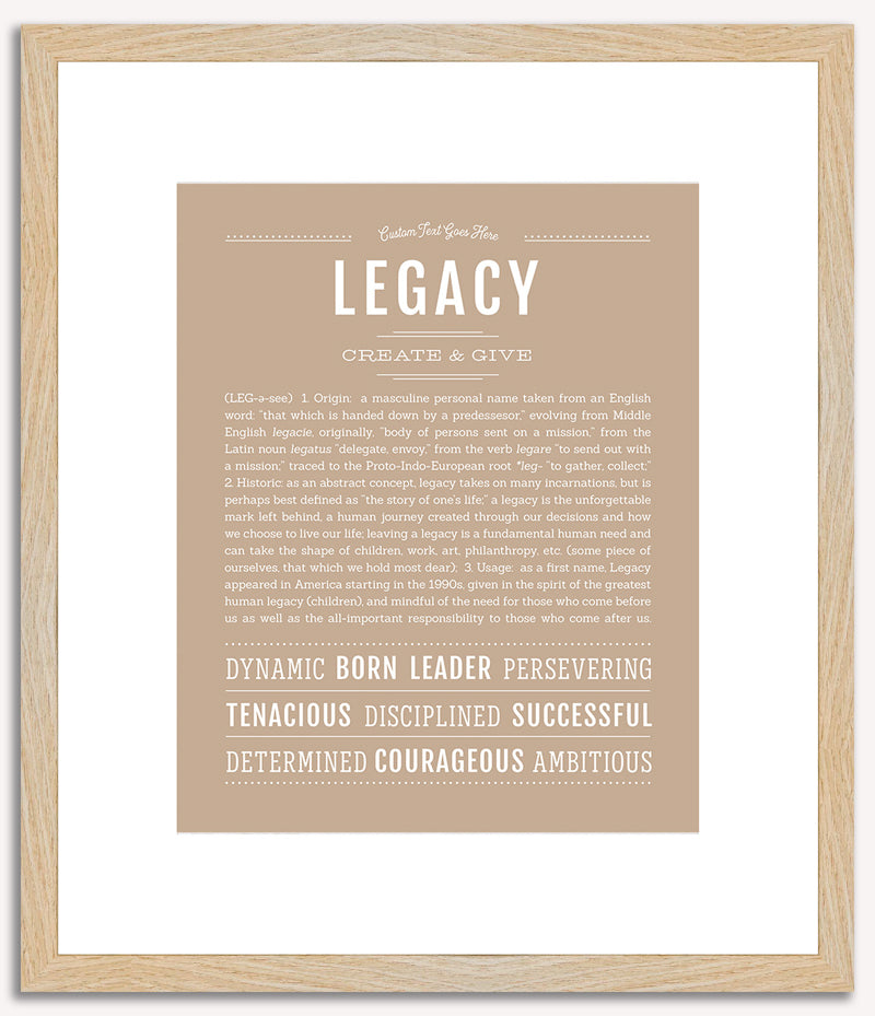 Legacy (male) | Name Art Print