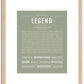 Legend | Name Art Print