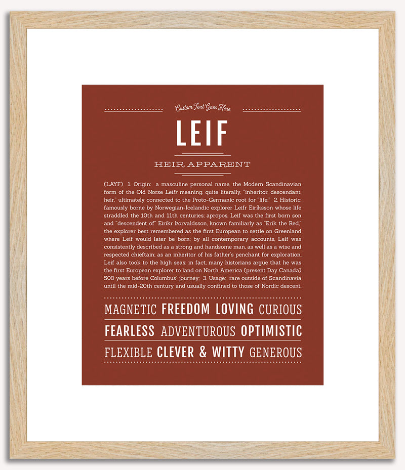 Leif | Name Art Print