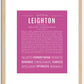 Leighton (female) | Name Art Print