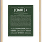 Leighton (female) | Name Art Print