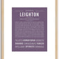 Leighton (female) | Name Art Print