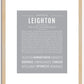 Leighton (female) | Name Art Print