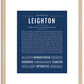 Leighton (female) | Name Art Print