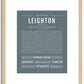 Leighton (female) | Name Art Print