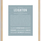 Leighton (female) | Name Art Print