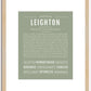 Leighton (female) | Name Art Print