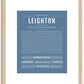 Leighton (female) | Name Art Print