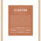 Leighton (female) | Name Art Print