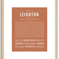 Leighton (female) | Name Art Print