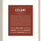 Leilani | Name Art Print