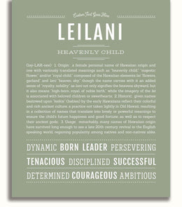 Leilani | Name Art Print – Name Stories