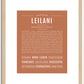 Leilani | Name Art Print