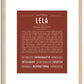 Lela | Name Art Print