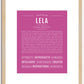 Lela | Name Art Print