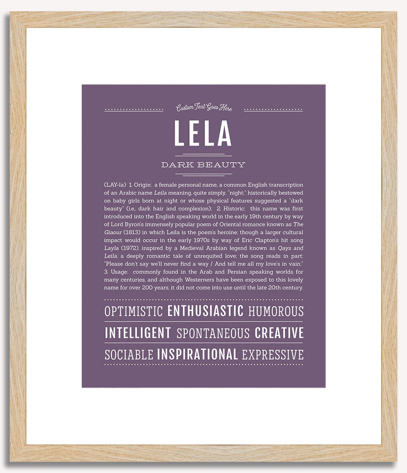 Lela | Name Art Print