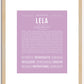 Lela | Name Art Print