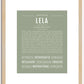 Lela | Name Art Print