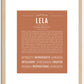 Lela | Name Art Print