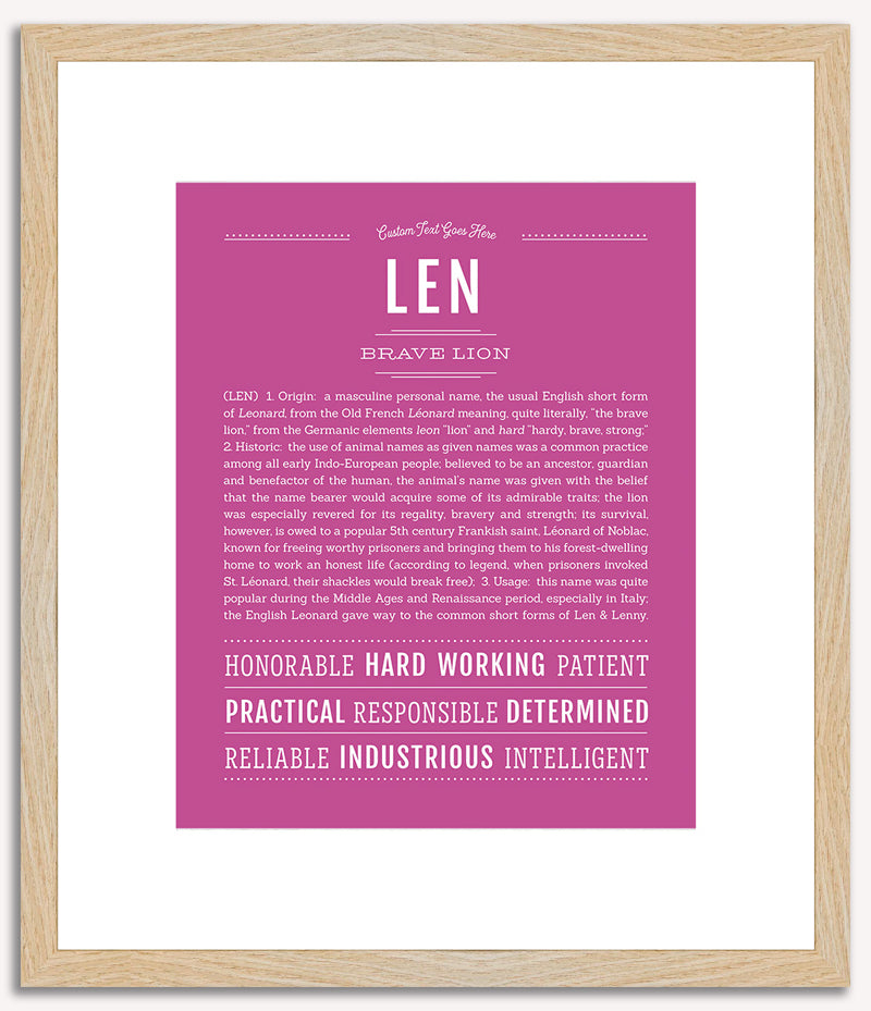 Len | Name Art Print