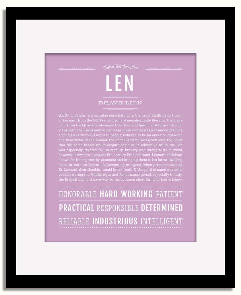 Frame Options | Lilac | Black Frame, Matted