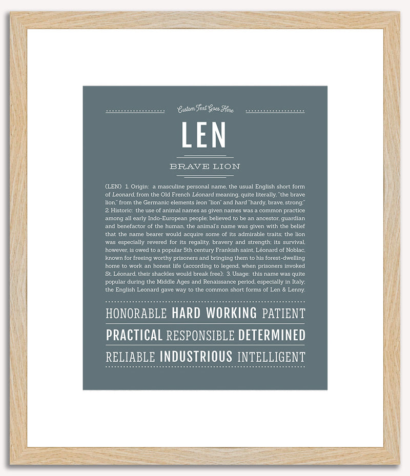 Len | Name Art Print