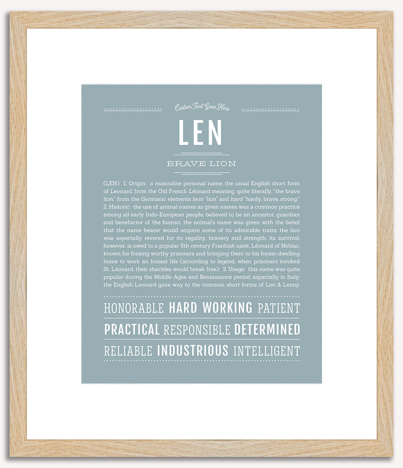 Len | Name Art Print