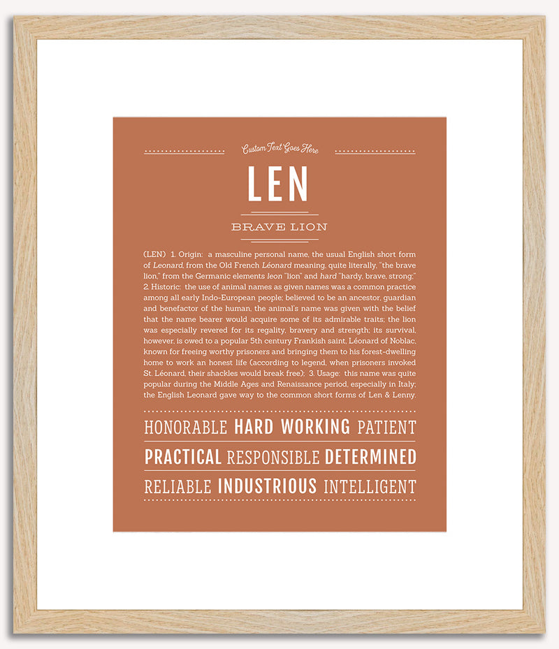 Len | Name Art Print