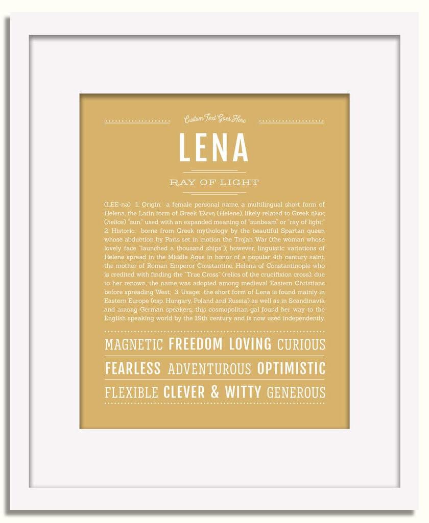 Frame Options | Matte Gold | White Frame, Matted