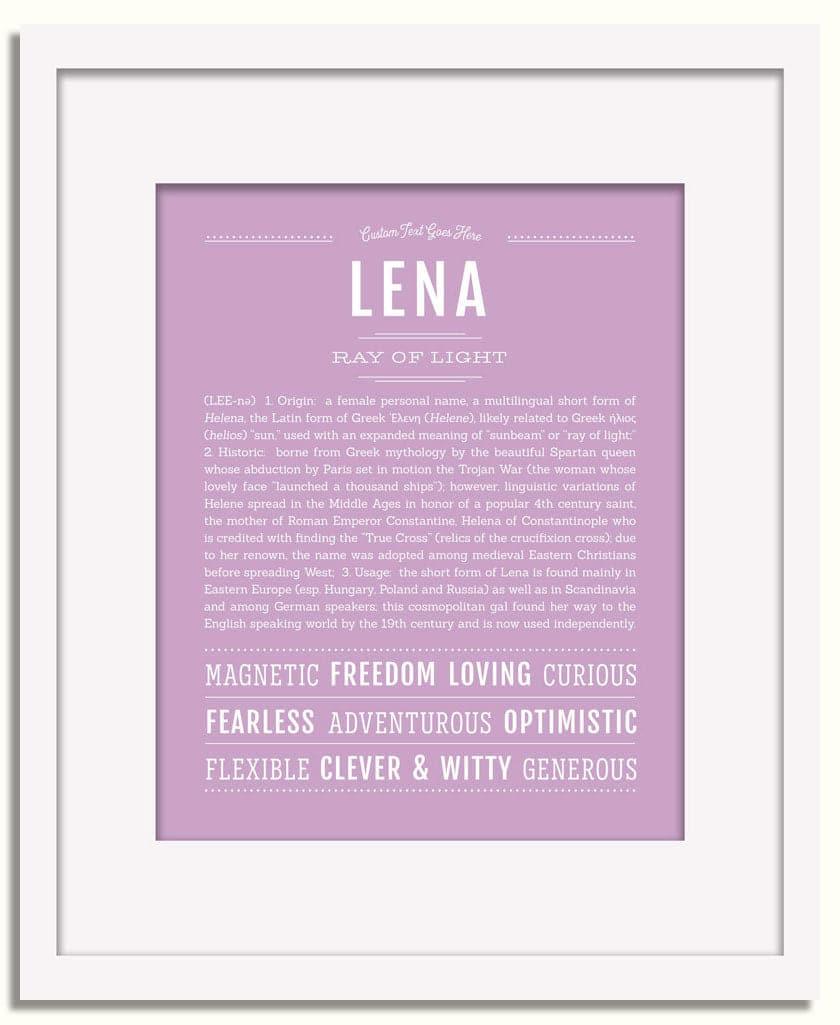 Frame Options | Lilac | White Frame, Matted